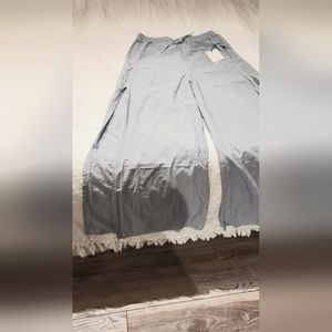 ONIA OPEN SLAT LEG Blue stripe pant